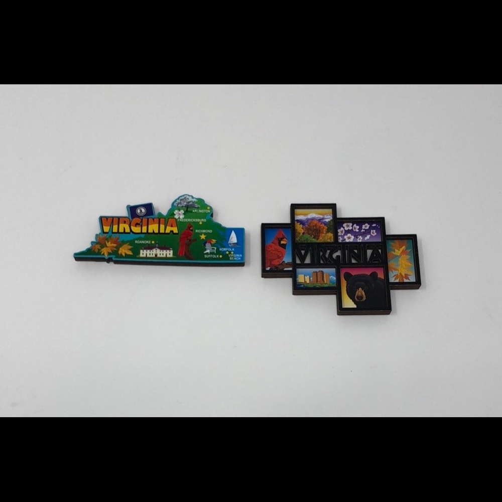 Set of 2 Virginia magnets